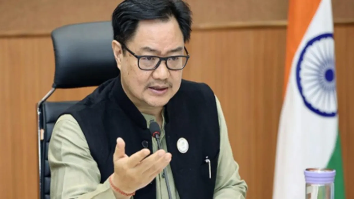 “Anti-India forces can never break India”: Kiren Rijiju slams Congress after Indian flags seen with Pakistan, PoK flags at London protest